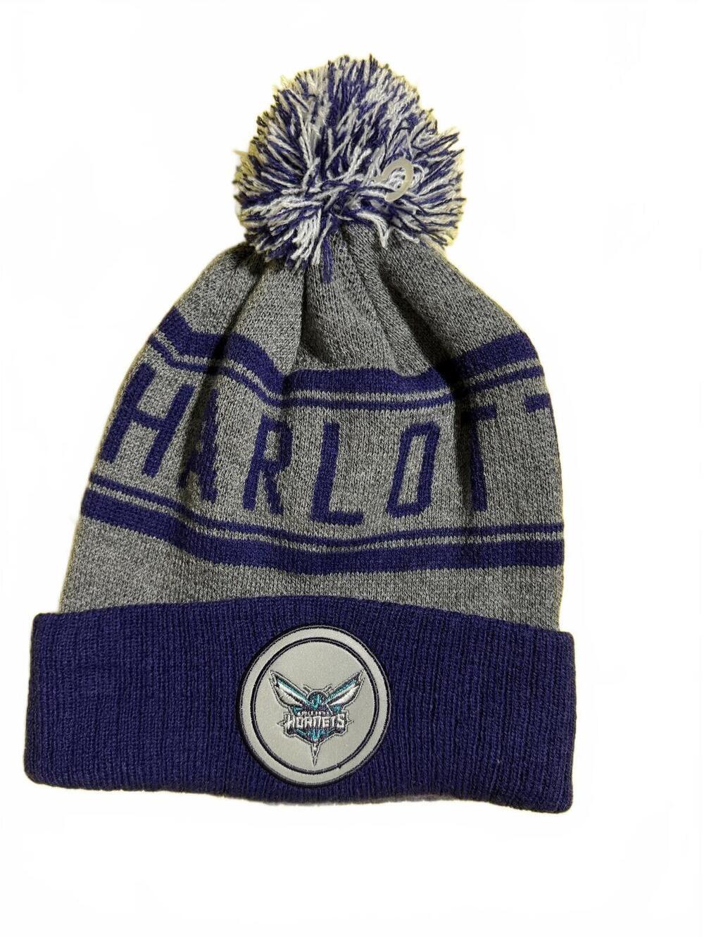 Adidas Charlotte Hornets Knit Pom Pom Beanie Hat